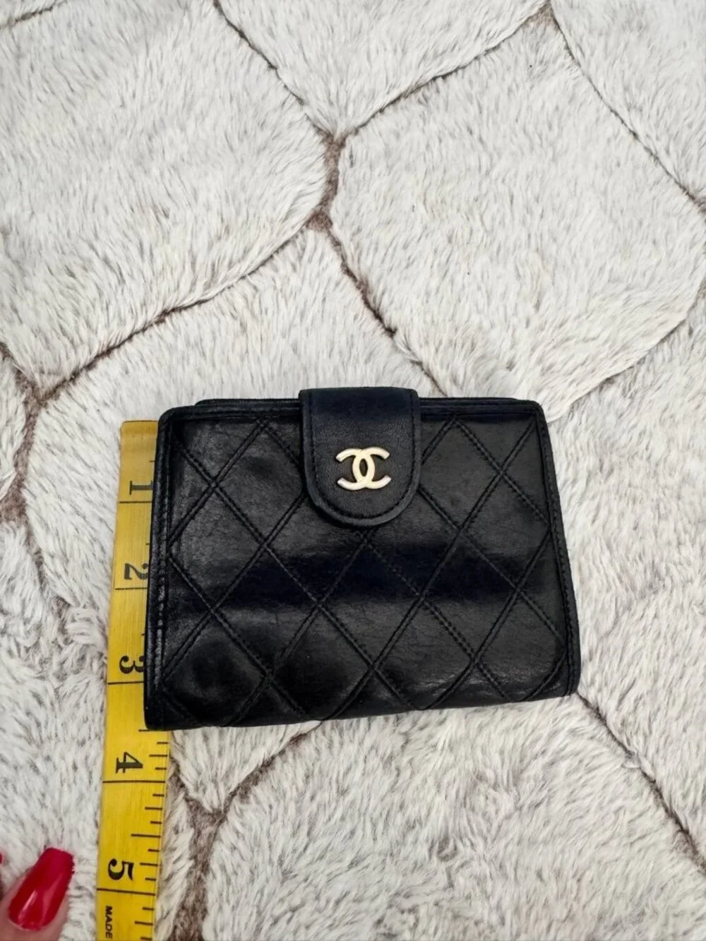 Chanel Timeless CC Lambskin Kisslock Compact Wallet